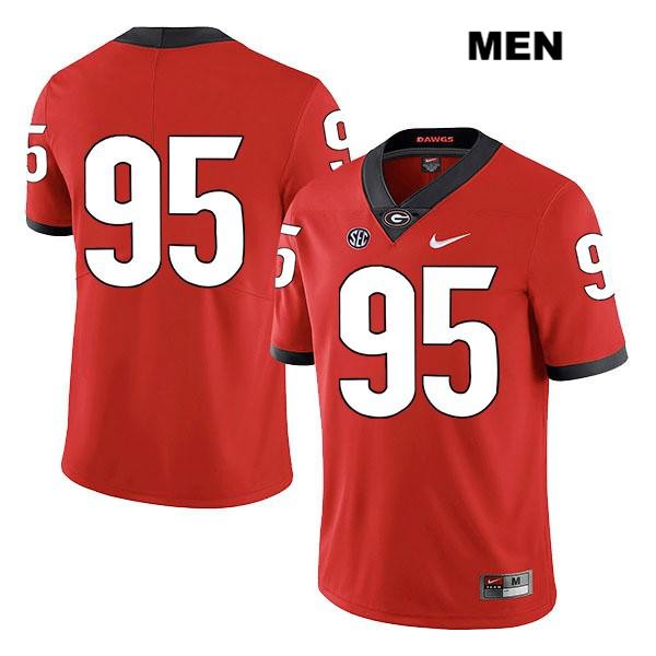 Georgia Bulldogs Men's Noah Chumley #95 NCAA No Name Legend Authentic Red Nike Stitched College Football Jersey GWQ7556EV